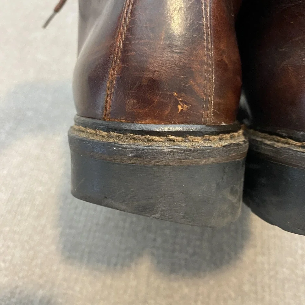 Johnston & Murphy Passport Boots Mens Size 10 Brown Leather Chukka Made in Italy